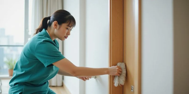 專業清潔師細心清潔每個角落